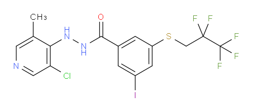 N'-(3-chloro-5-methylpyridin-4-yl)-3-iodo-5-((2,2,3,3,3-pentafluoropropyl)thio)benzohydrazide
