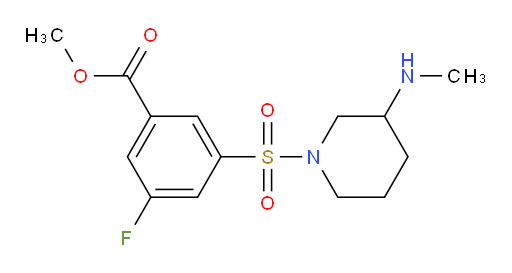 methyl 3-fluoro-5-((3-(methylamino)piperidin-1-yl)sulfonyl)benzoate