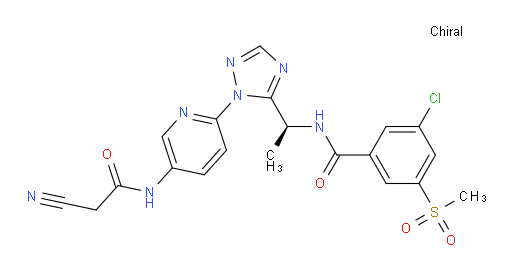 (S)-3-chloro-N-(1-(1-(5-(2-cyanoacetamido)pyridin-2-yl)-1H-1,2,4-triazol-5-yl)ethyl)-5-(methylsulfonyl)benzamide