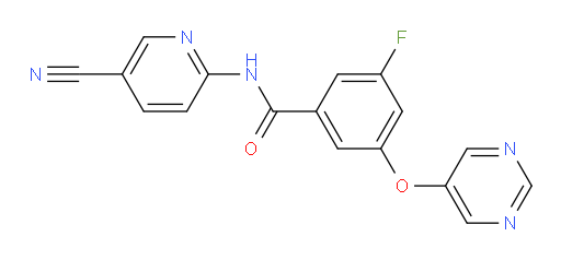 N-(5-cyanopyridin-2-yl)-3-fluoro-5-(pyrimidin-5-yloxy)benzamide
