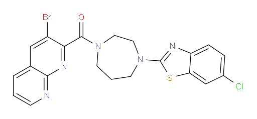(3-bromo-1,8-naphthyridin-2-yl)(4-(6-chlorobenzo[d]thiazol-2-yl)-1,4-diazepan-1-yl)methanone