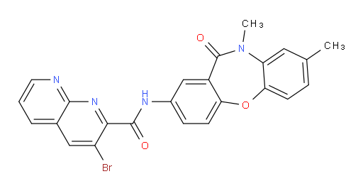 3-bromo-N-(8,10-dimethyl-11-oxo-10,11-dihydrodibenzo[b,f][1,4]oxazepin-2-yl)-1,8-naphthyridine-2-carboxamide