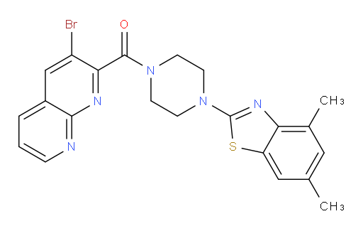 (3-bromo-1,8-naphthyridin-2-yl)(4-(4,6-dimethylbenzo[d]thiazol-2-yl)piperazin-1-yl)methanone
