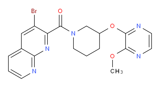 (3-bromo-1,8-naphthyridin-2-yl)(3-((3-methoxypyrazin-2-yl)oxy)piperidin-1-yl)methanone