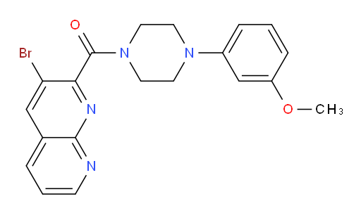 (3-bromo-1,8-naphthyridin-2-yl)(4-(3-methoxyphenyl)piperazin-1-yl)methanone