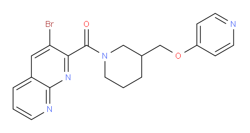 (3-bromo-1,8-naphthyridin-2-yl)(3-((pyridin-4-yloxy)methyl)piperidin-1-yl)methanone