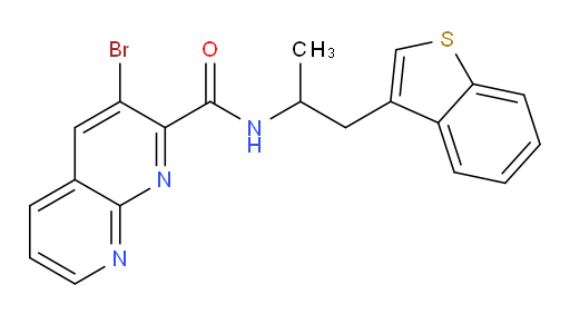 N-(1-(benzo[b]thiophen-3-yl)propan-2-yl)-3-bromo-1,8-naphthyridine-2-carboxamide