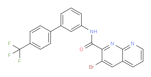 3-bromo-N-(4'-(trifluoromethyl)-[1,1'-biphenyl]-3-yl)-1,8-naphthyridine-2-carboxamide