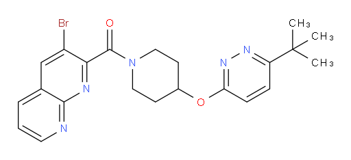 (3-bromo-1,8-naphthyridin-2-yl)(4-((6-(tert-butyl)pyridazin-3-yl)oxy)piperidin-1-yl)methanone