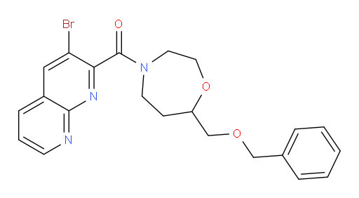 (7-((benzyloxy)methyl)-1,4-oxazepan-4-yl)(3-bromo-1,8-naphthyridin-2-yl)methanone