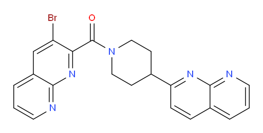 (4-(1,8-naphthyridin-2-yl)piperidin-1-yl)(3-bromo-1,8-naphthyridin-2-yl)methanone