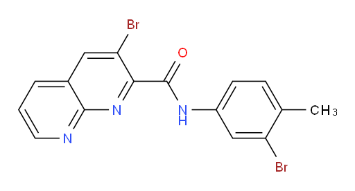 3-bromo-N-(3-bromo-4-methylphenyl)-1,8-naphthyridine-2-carboxamide