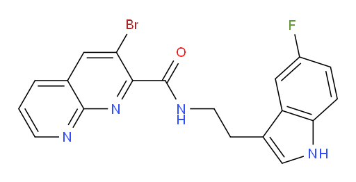 3-bromo-N-(2-(5-fluoro-1H-indol-3-yl)ethyl)-1,8-naphthyridine-2-carboxamide