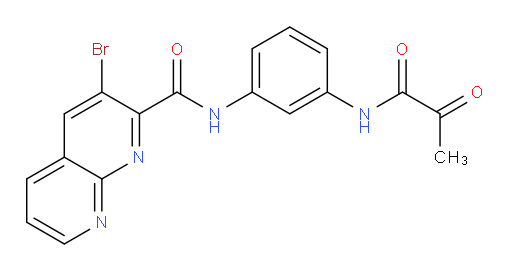 3-bromo-N-(3-(2-oxopropanamido)phenyl)-1,8-naphthyridine-2-carboxamide