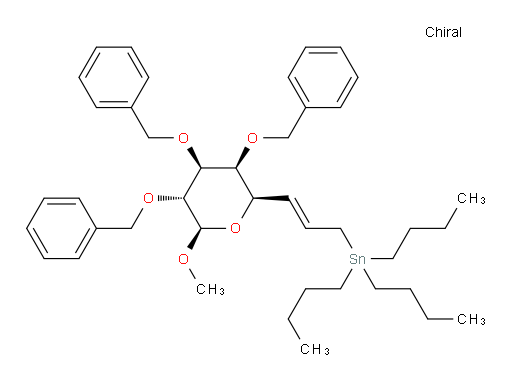 tributyl((E)-3-((2R,3S,4S,5R,6R)-3,4,5-tris(benzyloxy)-6-methoxytetrahydro-2H-pyran-2-yl)allyl)stannane