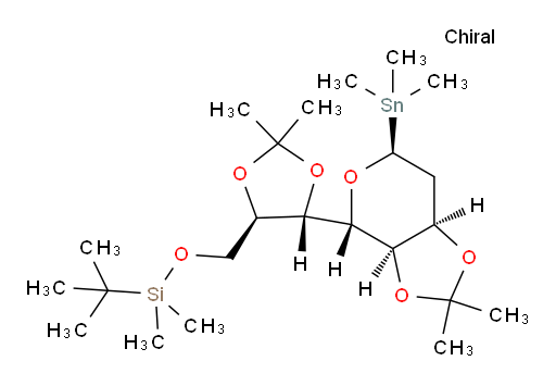 tert-butyl(((4R,5S)-5-((3aR,4R,6S,7aR)-2,2-dimethyl-6-(trimethylstannyl)tetrahydro-3aH-[1,3]dioxolo[4,5-c]pyran-4-yl)-2,2-dimethyl-1,3-dioxolan-4-yl)methoxy)dimethylsilane