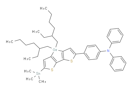 4-(4,4-bis(2-ethylhexyl)-6-(trimethylstannyl)-4H-germolo[3,2-b:4,5-b']dithiophen-2-yl)-N,N-diphenylaniline