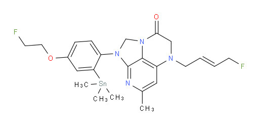 (E)-5-(4-fluorobut-2-en-1-yl)-1-(4-(2-fluoroethoxy)-2-(trimethylstannyl)phenyl)-7-methyl-4,5-dihydro-1H-1,2a,5,8-tetraazaacenaphthylen-3(2H)-one