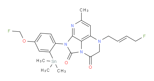 (E)-5-(4-fluorobut-2-en-1-yl)-1-(4-(fluoromethoxy)-2-(trimethylstannyl)phenyl)-7-methyl-4,5-dihydro-1H-1,2a,5,8-tetraazaacenaphthylene-2,3-dione