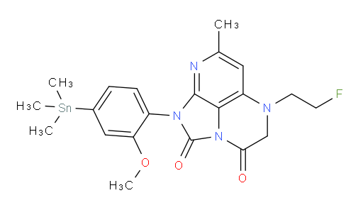 5-(2-fluoroethyl)-1-(2-methoxy-4-(trimethylstannyl)phenyl)-7-methyl-4,5-dihydro-1H-1,2a,5,8-tetraazaacenaphthylene-2,3-dione