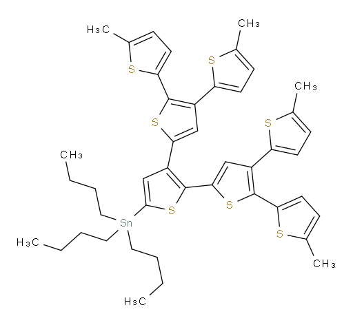 Tributyl[5,5′′′′-dimethyl-5′,5′′′-bis(5-methyl-2-thienyl)[2,4′:2′,2′′:3′′,2′′′:4′′′,2′′′′-quinquethiophen]-5′′-yl]stannane