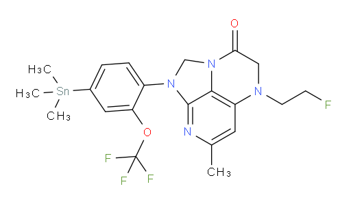 5-(2-fluoroethyl)-7-methyl-1-(2-(trifluoromethoxy)-4-(trimethylstannyl)phenyl)-4,5-dihydro-1H-1,2a,5,8-tetraazaacenaphthylen-3(2H)-one