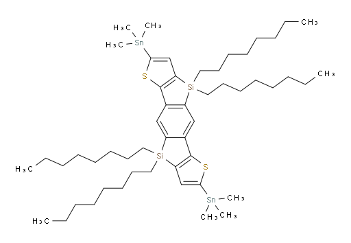 4,9-Dihydro-4,4,9,9-tetraoctyl-2,7-bis(trimethylstannyl)benzo[1′′,2′′:4,5;4′′,5′′:4′,5′]bissilolo[3,2-b:3′,2′-b′]dithiophene