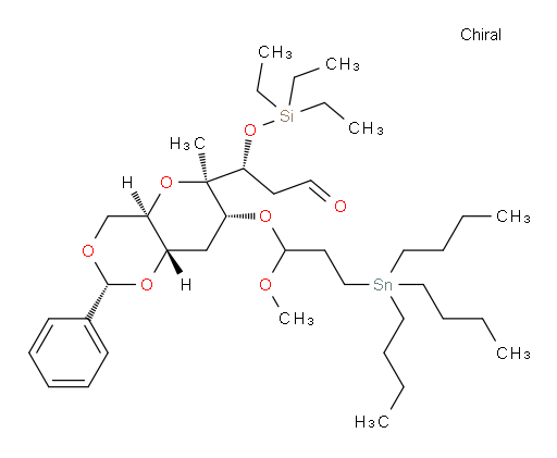 (3R)-3-((2R,4aR,6R,7R,8aS)-7-(1-methoxy-3-(tributylstannyl)propoxy)-6-methyl-2-phenylhexahydropyrano[3,2-d][1,3]dioxin-6-yl)-3-((triethylsilyl)oxy)propanal