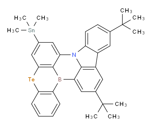 11,14-di-tert-butyl-7-(trimethylstannyl)-5-tellura-8b-aza-15b-borabenzo[a]naphtho[1,2,3-hi]aceanthrylene