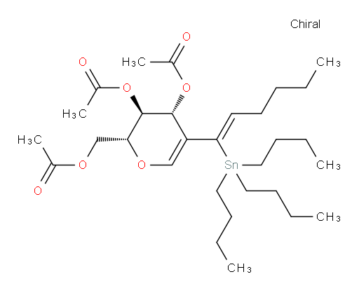 (2R,3S,4R)-2-(acetoxymethyl)-5-((Z)-1-(tributylstannyl)hex-1-en-1-yl)-3,4-dihydro-2H-pyran-3,4-diyl diacetate
