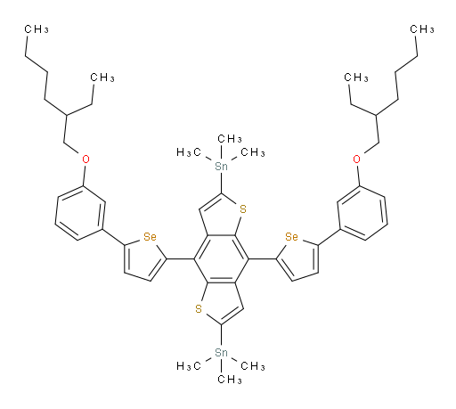 (4,8-bis(5-(3-((2-ethylhexyl)oxy)phenyl)selenophen-2-yl)benzo[1,2-b:4,5-b']dithiophene-2,6-diyl)bis(trimethylstannane)