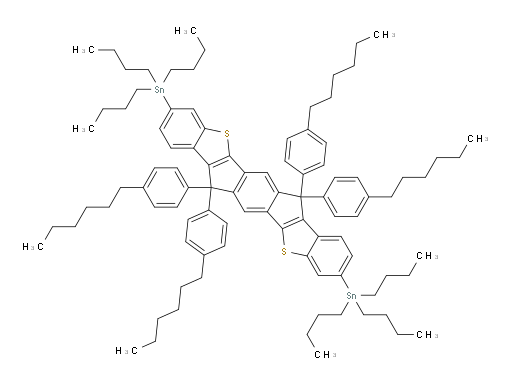 1,1′-[7,7,14,14-Tetrakis(4-hexylphenyl)-7,14-dihydro-s-indaceno[1,2-b:5,6-b′]bis[1]benzothiophene-3,10-diyl]bis[1,1,1-tributylstannane]