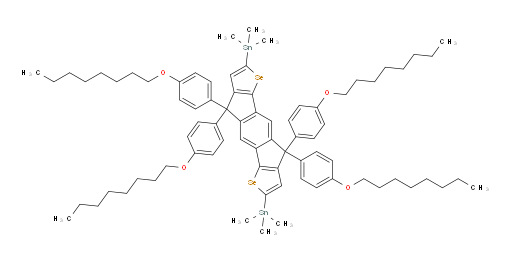 (4,4,9,9-tetrakis(4-(octyloxy)phenyl)-4,9-dihydro-s-indaceno[1,2-b:5,6-b']bis(selenophene)-2,7-diyl)bis(trimethylstannane)