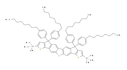 1,1′-[4,7-Dihydro-4,4,7,7-tetrakis(4-octylphenyl)bisthieno[2′,3′:1,2]indeno[6,5-b:5′,6′-d]thiophene-2,9-diyl]bis[1,1,1-trimethylstannane]