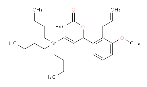 (E)-1-(2-allyl-3-methoxyphenyl)-3-(tributylstannyl)allyl acetate