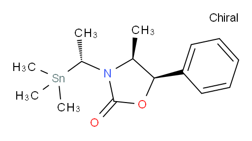 (4S,5R)-4-methyl-5-phenyl-3-((R)-1-(trimethylstannyl)ethyl)oxazolidin-2-one