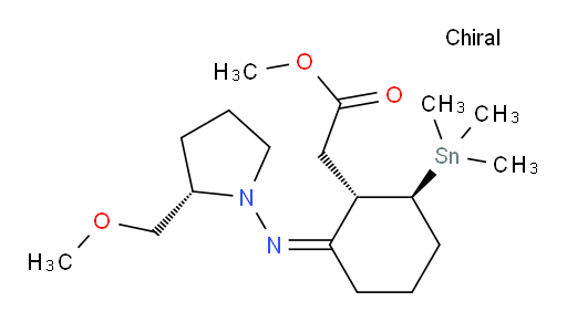 methyl 2-((1S,6S,Z)-2-(((S)-2-(methoxymethyl)pyrrolidin-1-yl)imino)-6-(trimethylstannyl)cyclohexyl)acetate