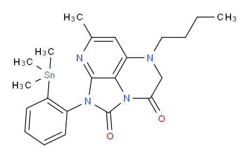 5-butyl-7-methyl-1-(2-(trimethylstannyl)phenyl)-4,5-dihydro-1H-1,2a,5,8-tetraazaacenaphthylene-2,3-dione