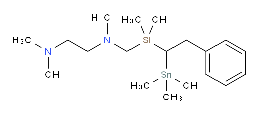 N1-((dimethyl(2-phenyl-1-(trimethylstannyl)ethyl)silyl)methyl)-N1,N2,N2-trimethylethane-1,2-diamine