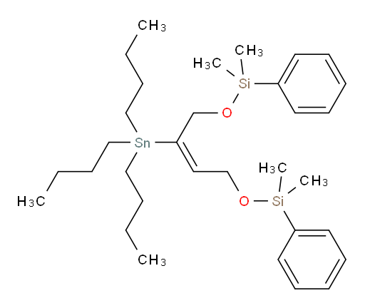 (E)-2,9-二甲基-2,9-二苯基-5-(三丁基锡基)-3,8-二氧杂-2,9-二硅杂癸-5-烯