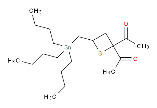 1,1'-(4-((三丁基锡基)甲基)硫杂环丁烷-2,2-二基)二乙酮