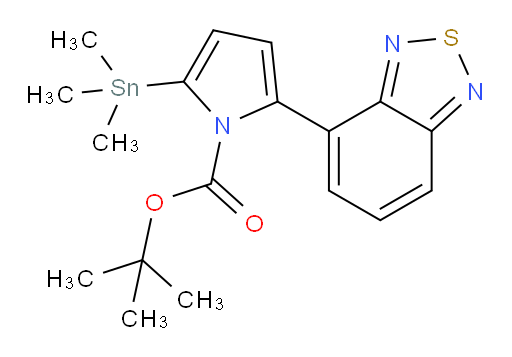 叔丁基 2-(苯并[c][1,2,5]噻二唑-4-基)-5-(三甲基锡基)-1H-吡咯-1-甲酸酯