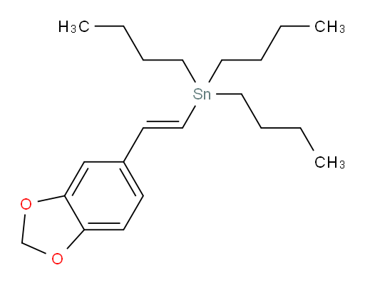 (E)-(2-(苯并[d][1,3]二氧杂环戊烯-5-基)乙烯基)三丁基锡烷