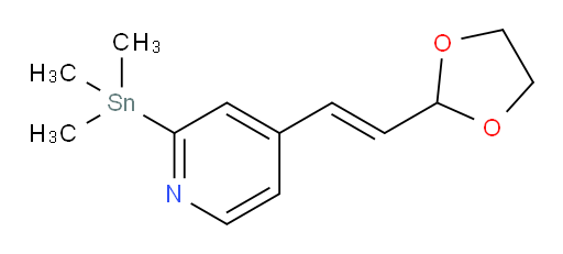 (E)-4-(2-(1,3-二氧杂环戊烷-2-基)乙烯基)-2-(三甲基锡基)吡啶