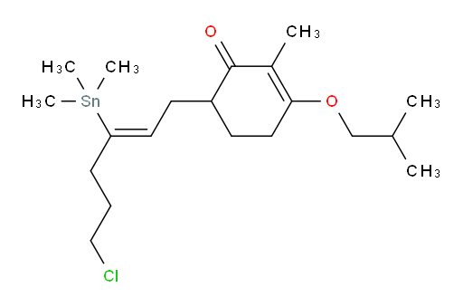 (Z)-6-(6-氯-3-(三甲基锡基)己-2-烯-1-基)-3-异丁氧基-2-甲基环己-2-烯酮