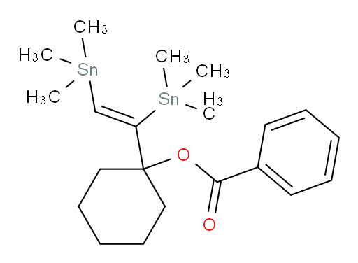 (Z)-1-(1,2-双(三甲基锡基)乙烯基)环己基 苯甲酸酯
