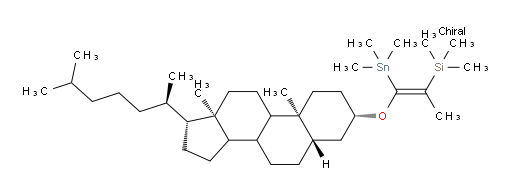 ((Z)-1-(((3S,5S,10S,13R,17R)-10,13-dimethyl-17-((R)-6-methylheptan-2-yl)hexadecahydro-1H-cyclopenta[a]phenanthren-3-yl)oxy)-1-(trimethylstannyl)prop-1-en-2-yl)trimethylsilane
