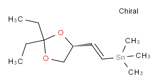 (R,E)-(2-(2,2-二乙基-1,3-二氧杂环戊烷-4-基)乙烯基)三甲基锡烷