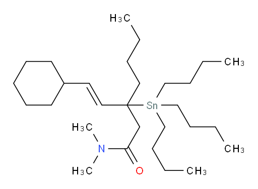 (E)-3-(2-环己基乙烯基)-N,N-二甲基-3-(三丁基锡基)庚酰胺