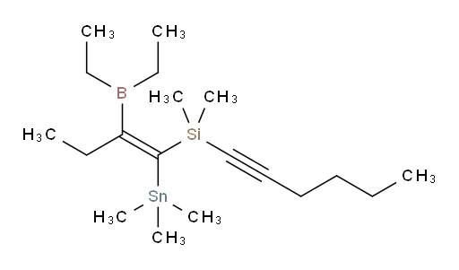(Z)-(2-(二乙基boryl)-1-(三甲基锡基)丁-1-烯-1-基)(己-1-炔-1-基)二甲基硅烷